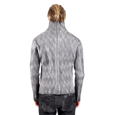 DORSAL GREY LEATHER JACKET