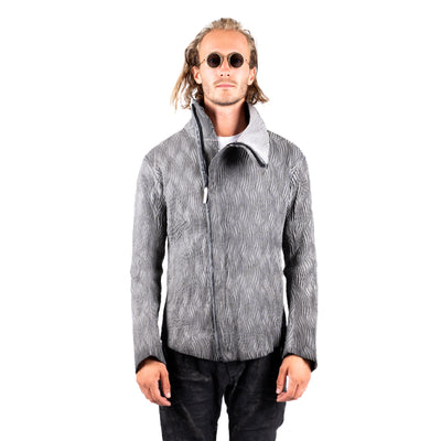 DORSAL GREY LEATHER JACKET