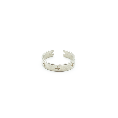 HAMMERED SILVER RING