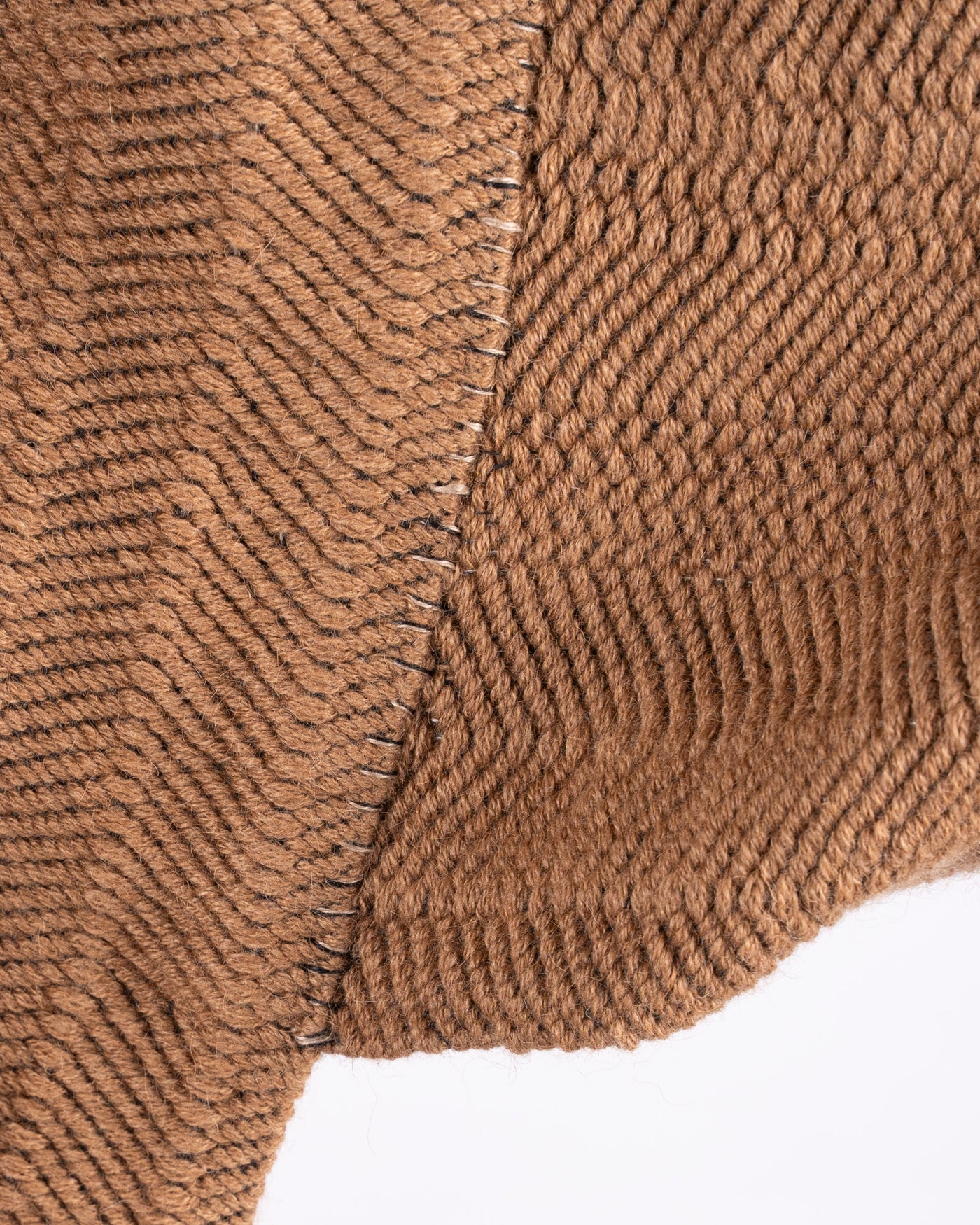 PONCHO #1 - HANDWOVEN CAMEL