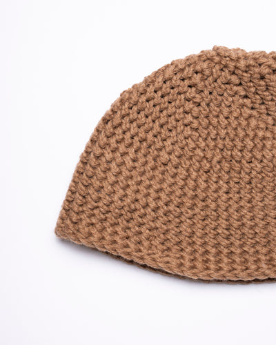 BEANIE #7 CAMEL WOOL