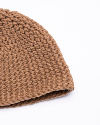 BEANIE #7 CAMEL WOOL