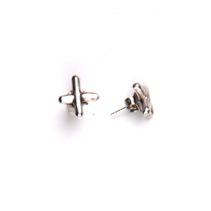 CROSS SILVER EARRINGS