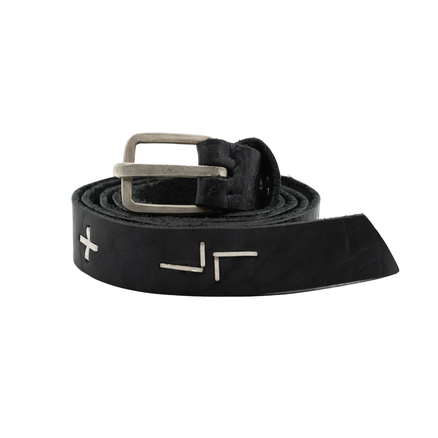 hide-m  M.A+ Maurizio Amadei EQ2C + studded q buckle belt, black